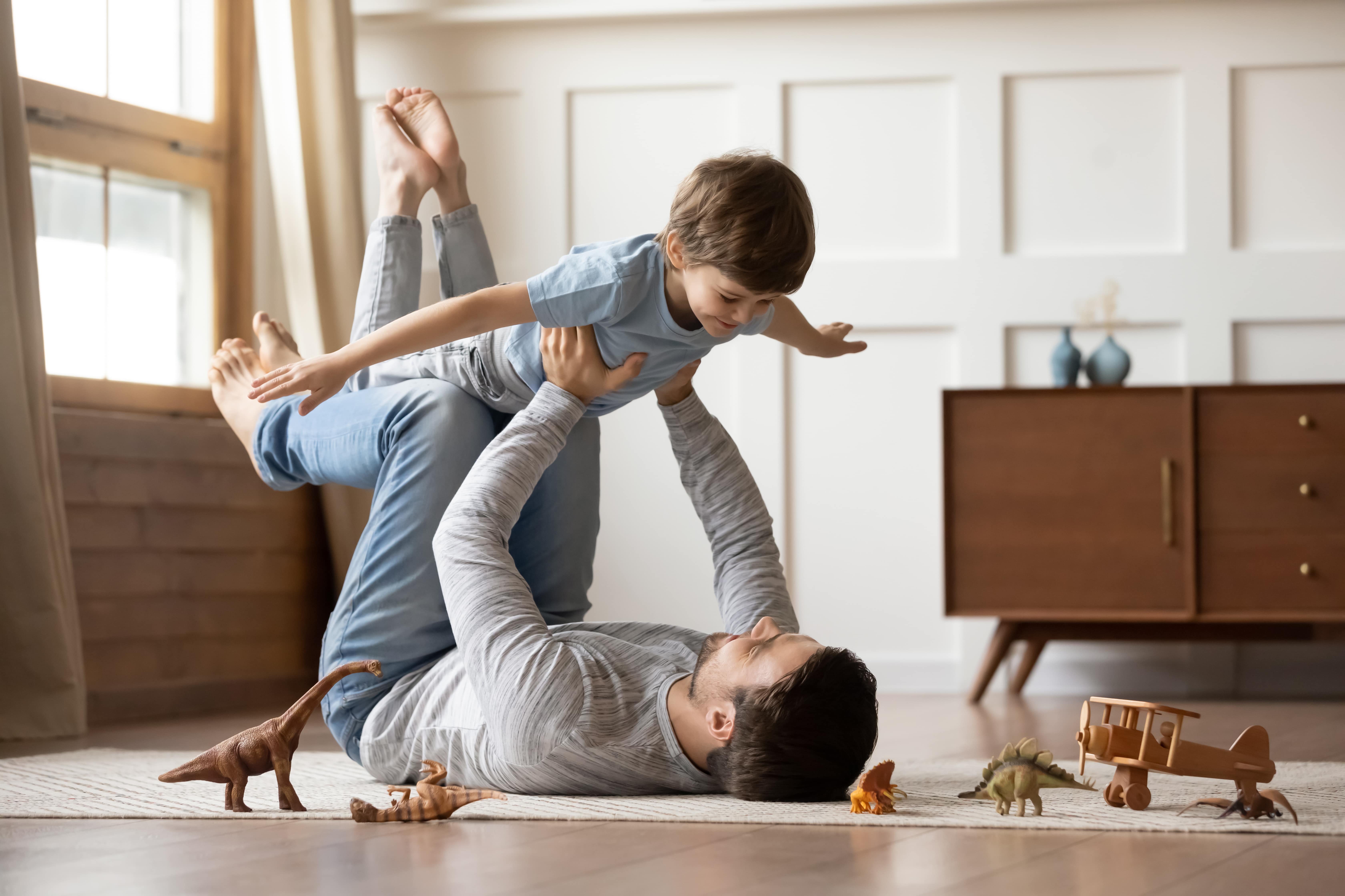 family playing together